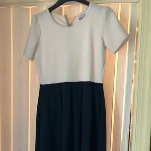 Navy and white Lularoe Amelia dress